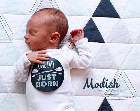 Tribal Arrows Baby Boy Month Stickers