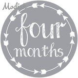 Arrows Teal Gray Month Stickers