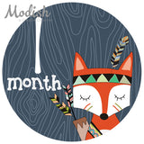 Woodland Tribal Animals Monthly Baby Stickers