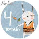 Woodland Tribal Animals Monthly Baby Stickers