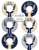 Deer Antlers Woodland Monthly Baby Stickers