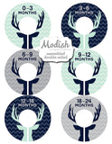 Deer Antlers Woodland Monthly Baby Stickers