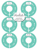 Teal Gray Arrows Month Stickers