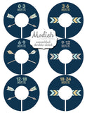 Tribal Arrows Baby Boy Month Stickers