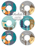 Woodland Animals Monthly Baby Stickers