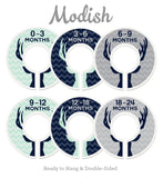 Deer Antlers Woodland Mint Closet Dividers