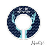 Deer Antlers Woodland Aqua Closet Dividers