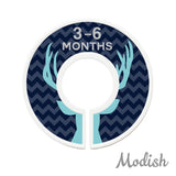 Deer Antlers Woodland Aqua Closet Dividers