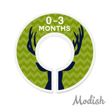 Deer Antlers Woodland Green Closet Dividers