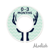 Deer Antlers Woodland Mint Closet Dividers