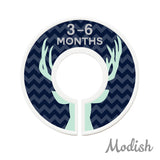 Deer Antlers Woodland Mint Closet Dividers