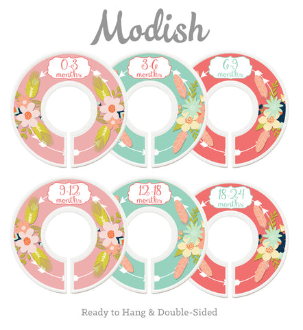 Arrow Tribal Flowers Closet Dividers