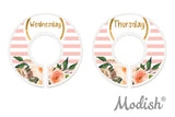 Gold Heart Pink Stripes Closet Dividers