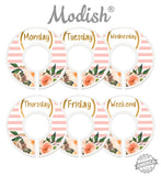 Gold Heart Pink Stripes Closet Dividers
