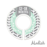 Tribal Arrows Mint Gray Closet Dividers