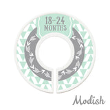 Tribal Arrows Mint Gray Closet Dividers