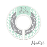 Tribal Arrows Mint Gray Closet Dividers