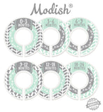 Tribal Arrows Mint Gray Closet Dividers