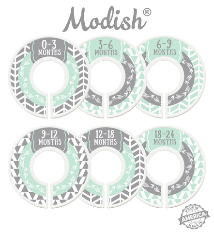 Arrows Teal Tribal Baby Boy Month Stickers – Modish Labels