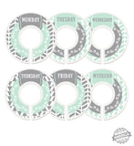 Tribal Arrows Mint Gray Closet Dividers