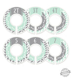 Tribal Arrows Mint Gray Closet Dividers