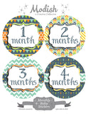 Arrows Dots Stripes Month Stickers