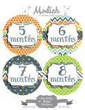 Arrows Dots Stripes Month Stickers