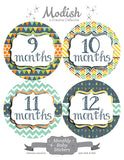 Arrows Dots Stripes Month Stickers