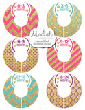 Gold Pink Purple Teal Monthly Baby Stickers