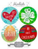 First Holiday Baby Stickers