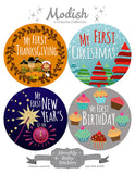 First Holiday Baby Stickers