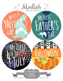 First Holiday Baby Stickers