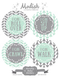 Tribal Arrows Mint Gray Closet Dividers