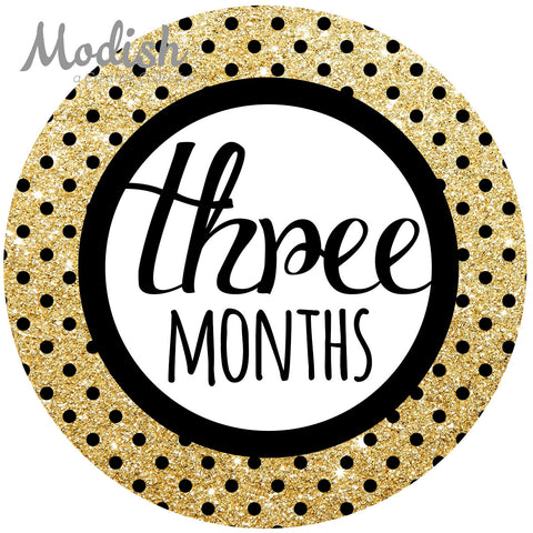 Black Gold Arrows Monthly Baby Stickers – Modish Labels