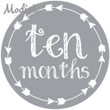 Pink Gray Arrows Month Stickers