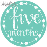 Teal Gray Arrows Month Stickers