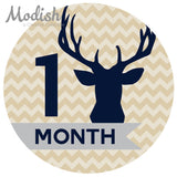 Deer Antlers Woodland Monthly Baby Stickers