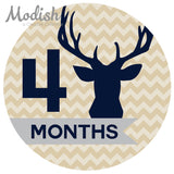 Deer Antlers Woodland Monthly Baby Stickers