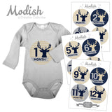 Deer Antlers Woodland Monthly Baby Stickers