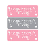 Pink Gray Arrows Month Stickers