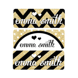 Gold Black Monthly Baby Stickers