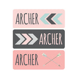 Tribal Arrows Pink Gray Baby Girl Month Stickers