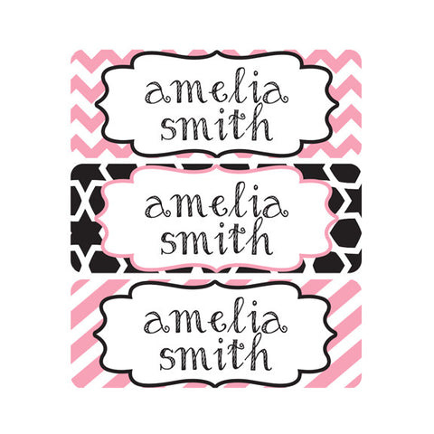 School Name Tags - Girl Name Labels, Watercolor Butterflies – Modish Labels