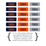 312 Labels, Boy, Tribal, Orange, Navy, Gray, School Pack, Daycare Pack, Camp Pack, Starter Pack