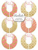 Coral Gold Monthly Baby Stickers