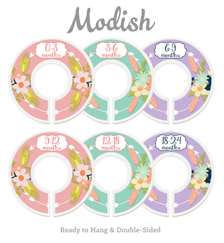 Arrow Tribal Flowers Closet Dividers