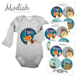 Woodland Animals Monthly Baby Stickers